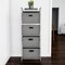 Hastings Home 4 Drawer Rolling Storage Cart on Wheels, Portable Metal Organizer with Fabric Bins for Home, Office 569516AHZ - alternate 2